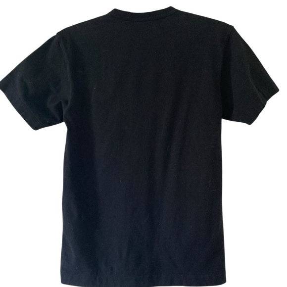 Comme des Garcons PLAY Black Tee with Double Heart Logo - Picture 3 of 7